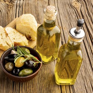 Aceite de oliva y aceitunas